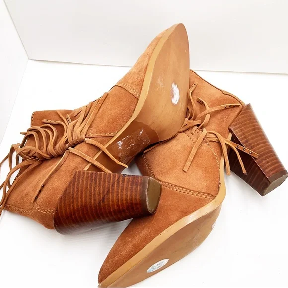 {COACH} Westyn Suede Fringe with Studs Booties